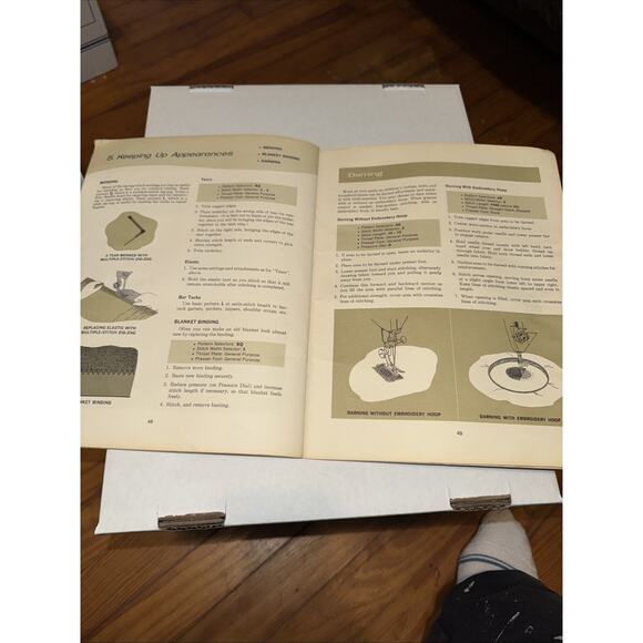 1964 SINGER Touch & Sew Deluxe Zig Zag Sewing Machine Instruction Book ROUGH - Picture 8 of 8